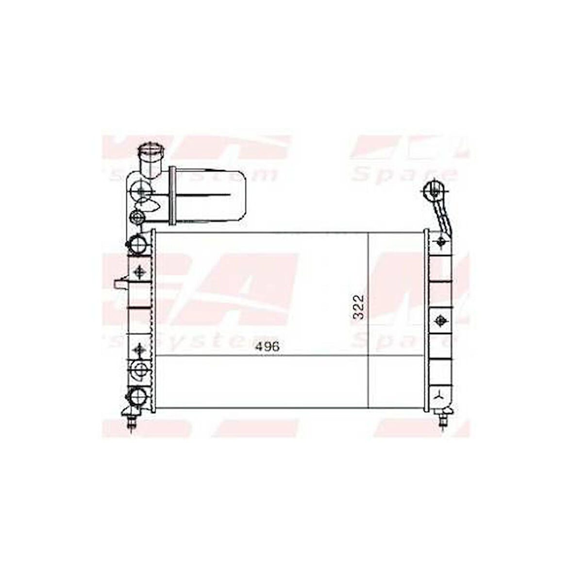 MGA Su Radyatoru Fiat:Tempra-Tıpo 1.4 16 Karbb. Nac Bıdonlu 90-93 498x322x32