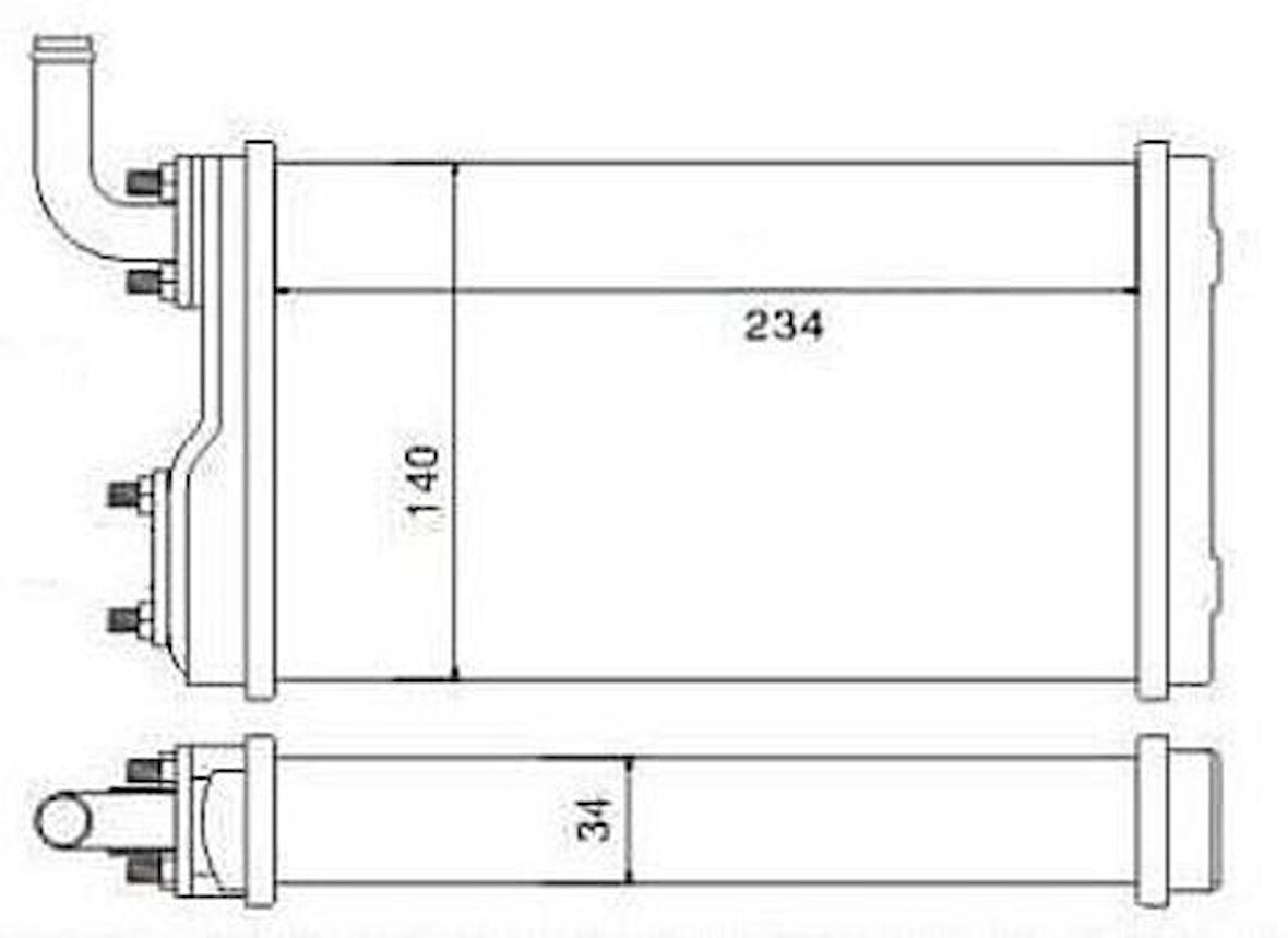 MGA 81100 Kalorifer Radyatörü Mekanik Murat 131 140x234x33 85007271