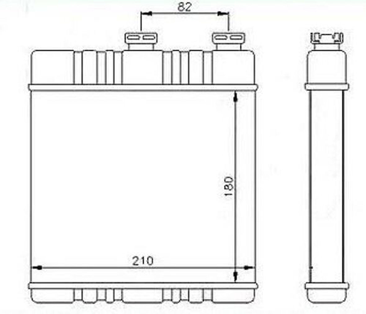 MGA 81114 Kalorifer Radyatörü Mekanik Astra G Zafira Beher 180x210x33 1618142