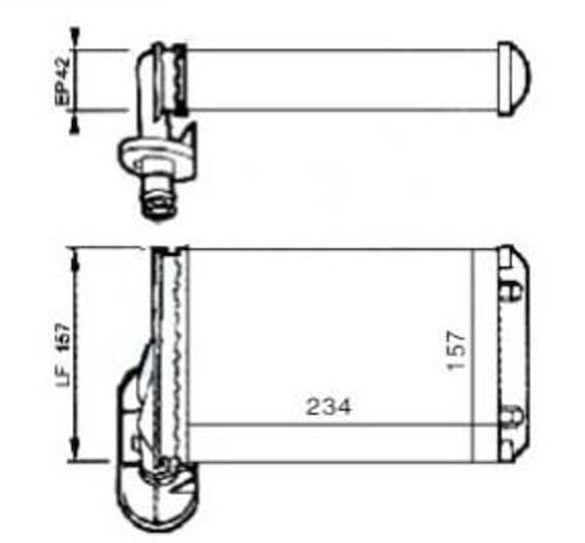 MGA 81117 Kalorifer Radyatörü Volkswagen Caddy 96-03 Golf 86-01 Passat 88-93 Polo 95-00 Polo CLS 96-02 Ibiza 93-01 1H1819031B