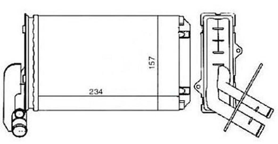 MGA 81500 Kalorifer Radyatörü Mekanik Renault 19-Clio-Megane 234x158x41 7701204680