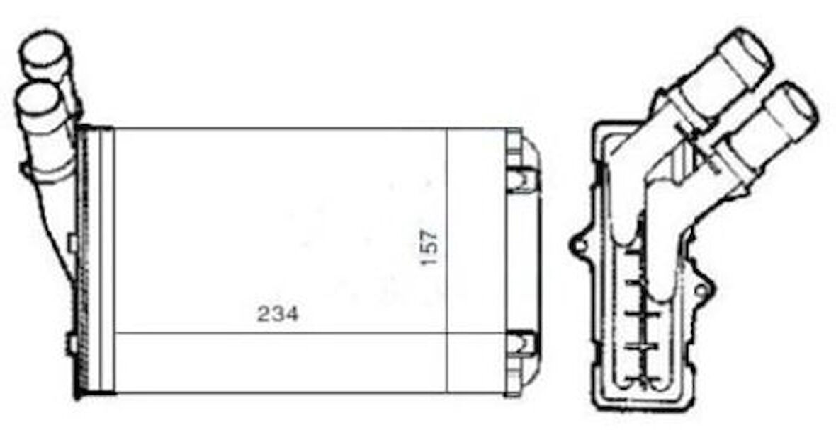 MGA 81800 Kalorifer Radyatörü Mekanik P306 Partner Berlingo Xsara 234x157x41 6448.78