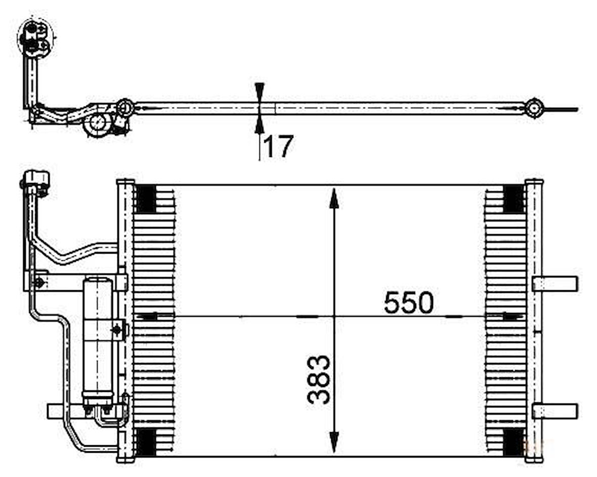 MGA 82201 Klima Radyatörü Mazda 3 2003-2009 Mazda 5 2005-2008 BPYK6148ZA
