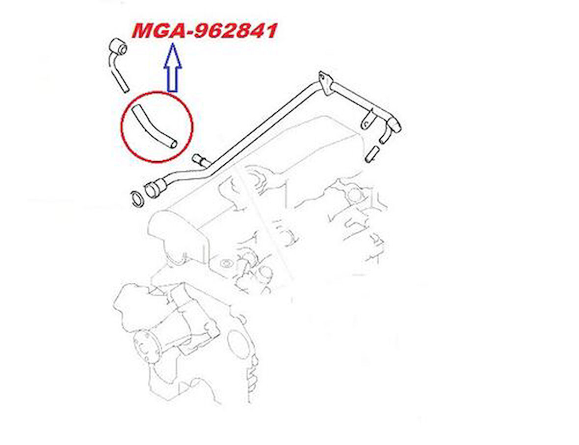 Mga 962841 Hortum Kalorifer- 10Mm.X16Cm. Starex 97>08-Starex-Lıbero 03>07
