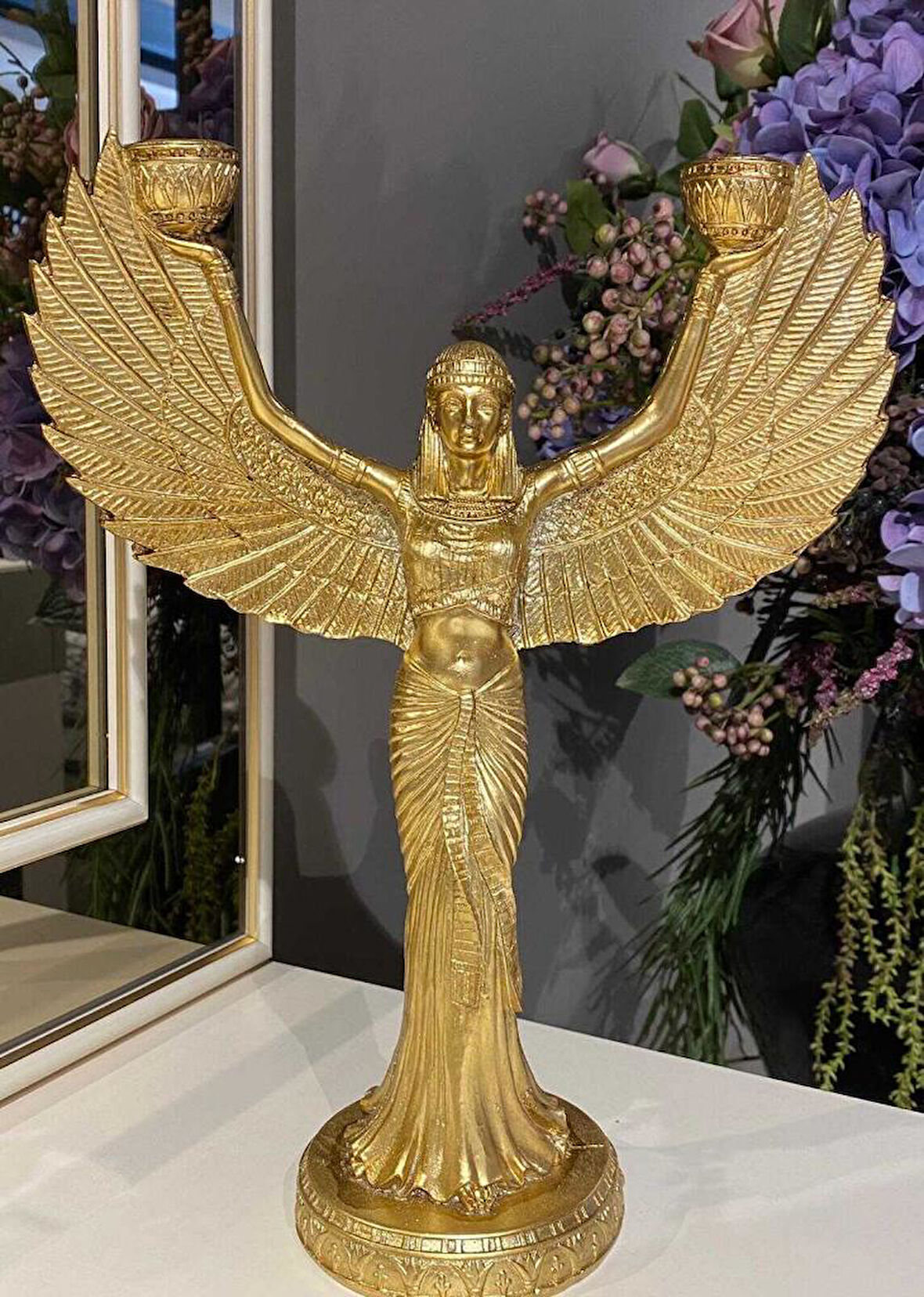 Şamdan Mısır Tanrıçası  İsis Gold