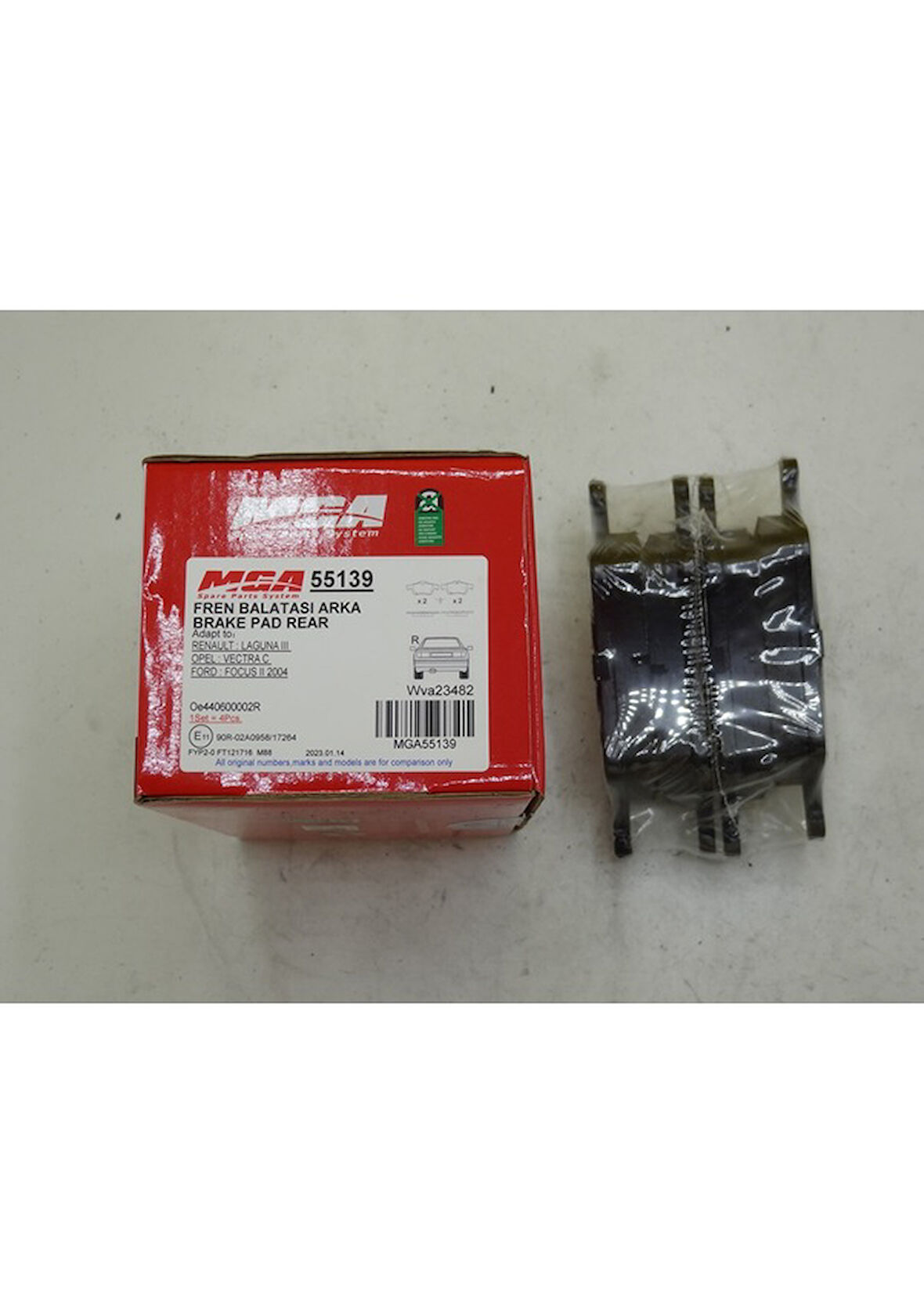 Mga-55139 440601689R Laguna 3 Vectra C Focus 2 Arka Fren Balatası