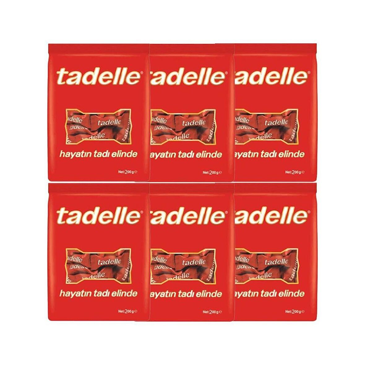 Tadelle Mini Fındık Dolgulu Sütlü Çikolata 200 Gr-6 Adet