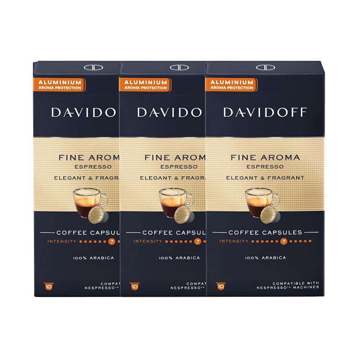 Davidoff Fıne Aroma Espresso Elegant & Fragrant Aluminium Kapsül Kahve 10'lu