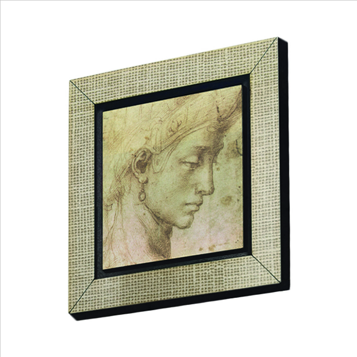 Baş Etüdü (Leonardo Da Vinci) Baskılı MDF  Magnet(KRG-139)