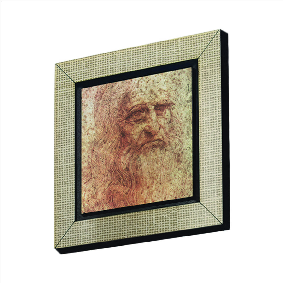 Otoportre (Leonardo Da Vinci, 1512) Baskılı MDF  Magnet(KRG-142)