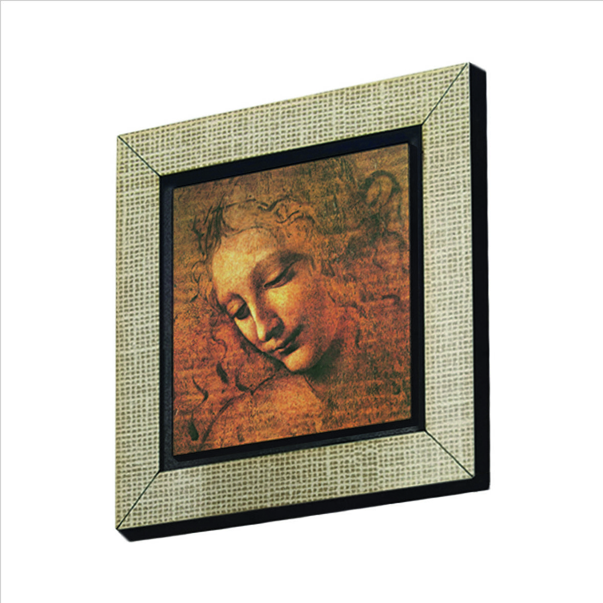 Kadın Başı Eskizi (Leonardo Da Vinci, 1508) Baskılı MDF  Magnet(KRG-143)