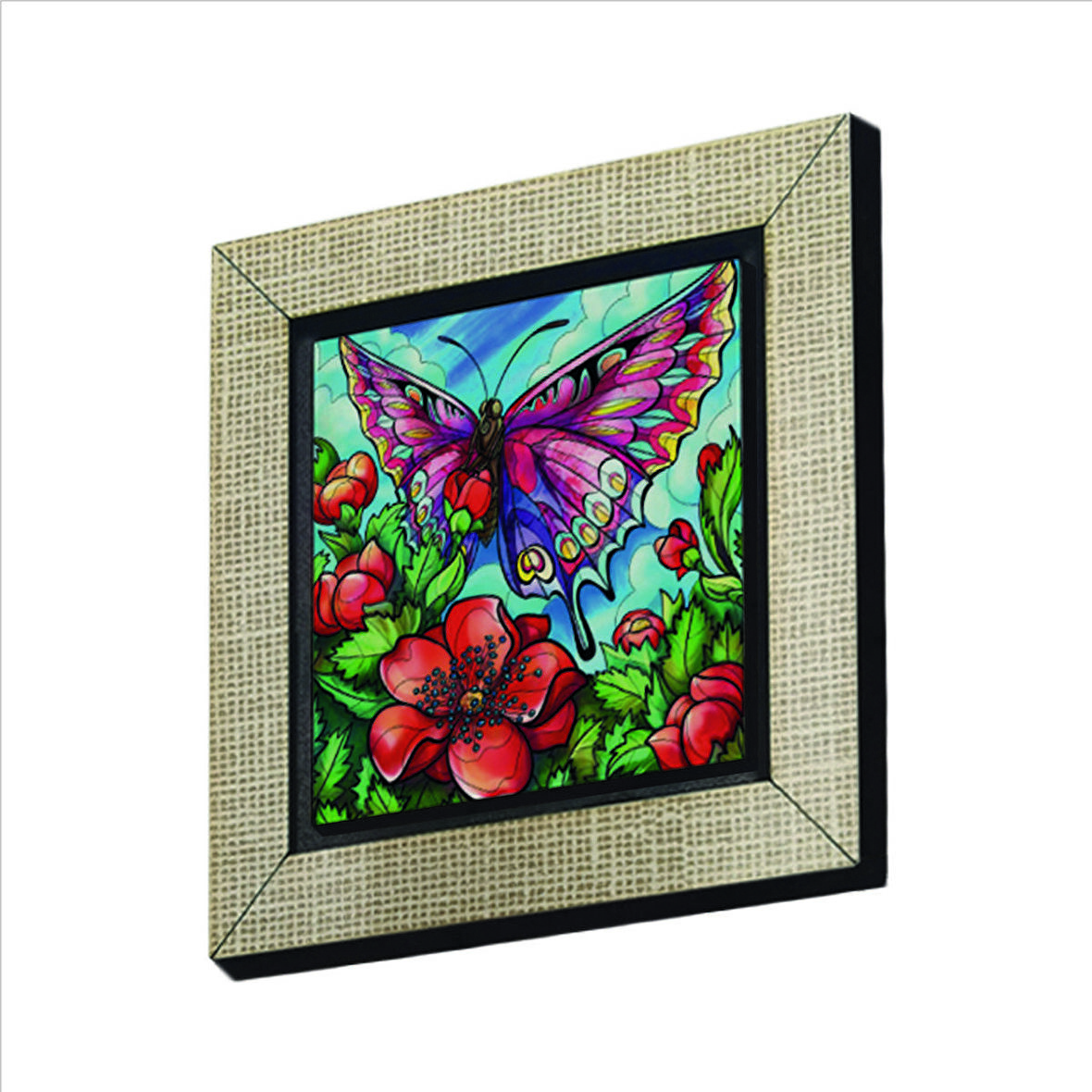 Kelebek Baskılı MDF  Magnet(KRG-153)Buzdolabı Süsü