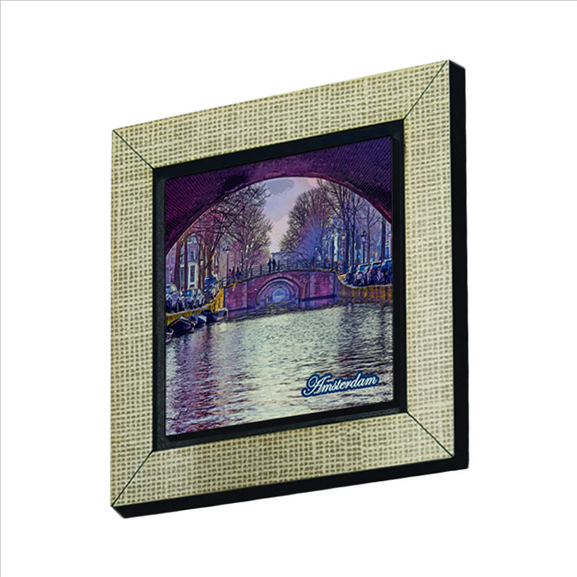 Amsterdam Görseli Baskılı MDF  Magnet(KRG-019)Buzdolabı Süsü