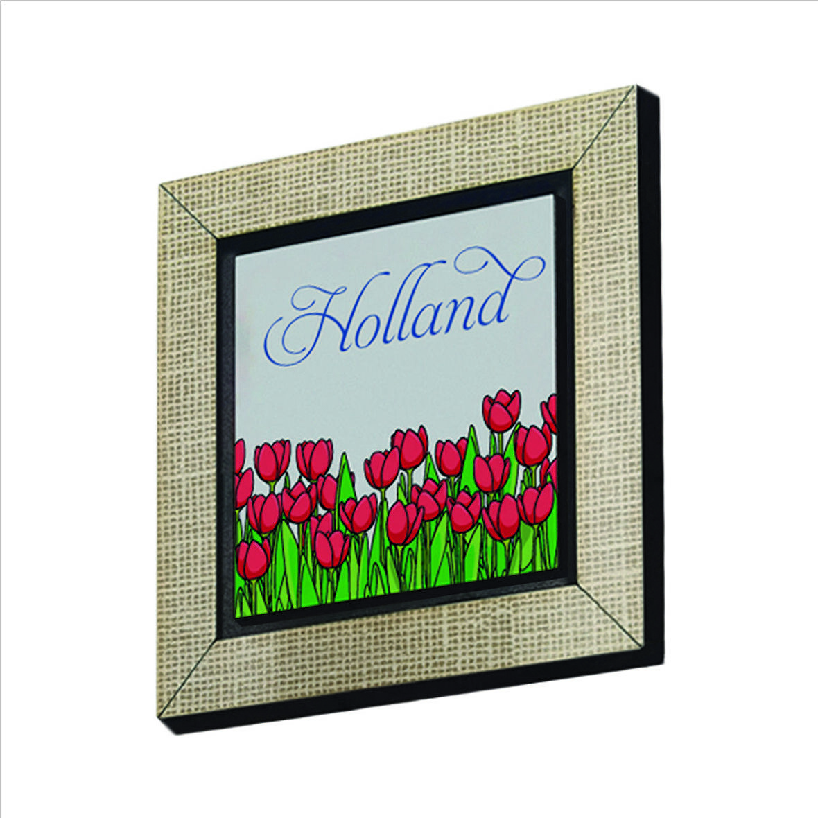 Hollanda Lale Görseli Baskılı MDF  Magnet(KRG-024)Buzdolabı Süsü