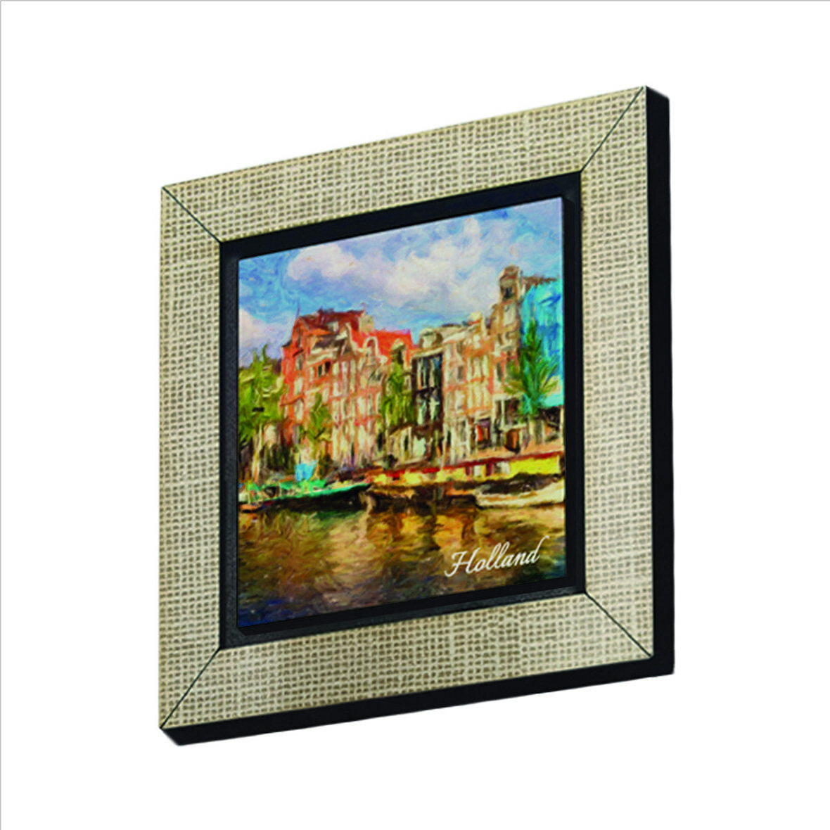 Hollanda Görseli Baskılı MDF  Magnet(KRG-027)Buzdolabı Süsü