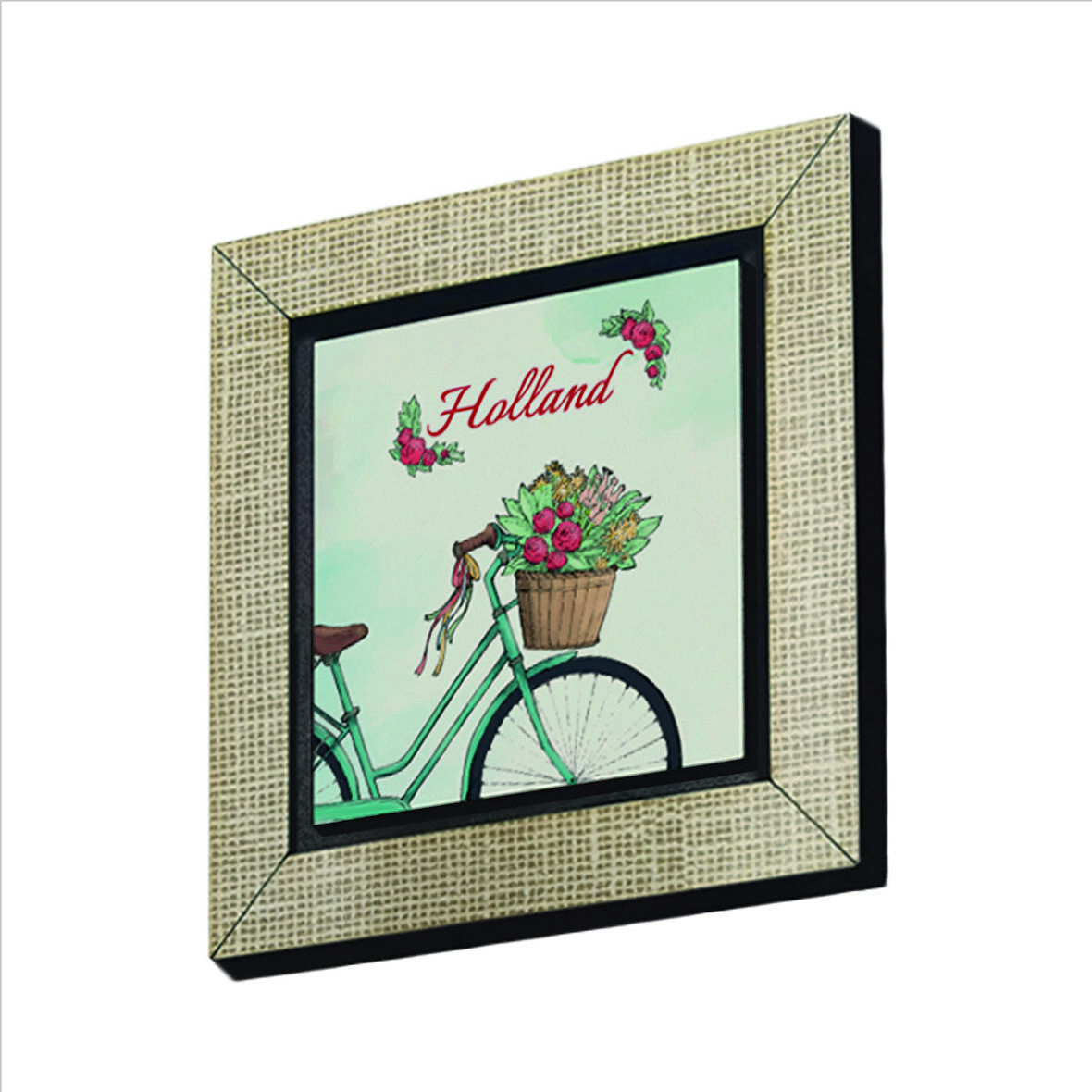 Hollanda  Bisklet Görseli Baskılı MDF  Magnet(KRG-031)Buzdolabı Süsü