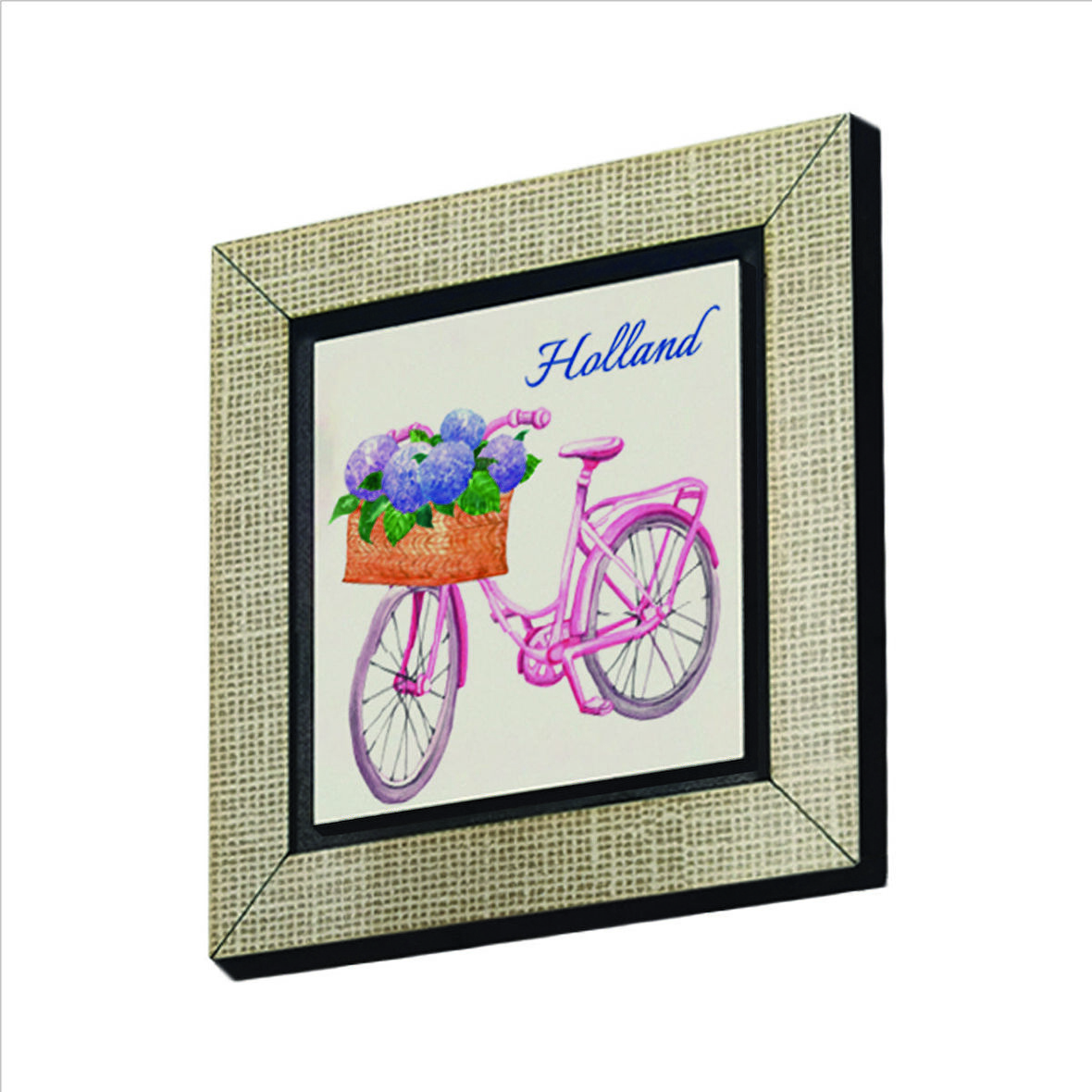 Hollanda  Bisklet Görseli Baskılı MDF  Magnet(KRG-036)Buzdolabı Süsü