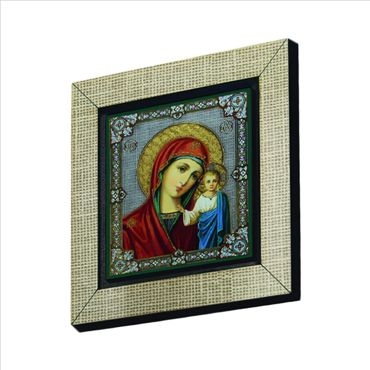 İsa ve Meryem Görseli Baskılı MDF  Magnet(KRG-097)Buzdolabı Süsü