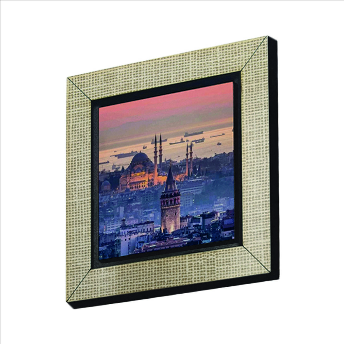 Galata Kulesi + Süleymaniye Camii Baskılı MDF  Magnet(KRT-024)