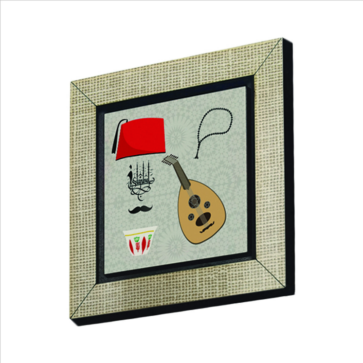 İstanbul Türkiye Semboller Baskılı MDF  Magnet(KRT-060)Buzdolabı Süsü