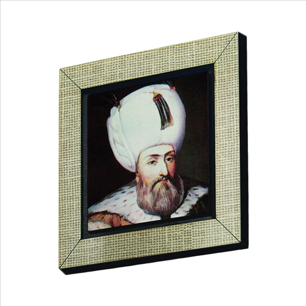 Kanuni Sultan Süleyman (Portre çizim,1560’) Baskılı MDF  Magnet(KRT-092)