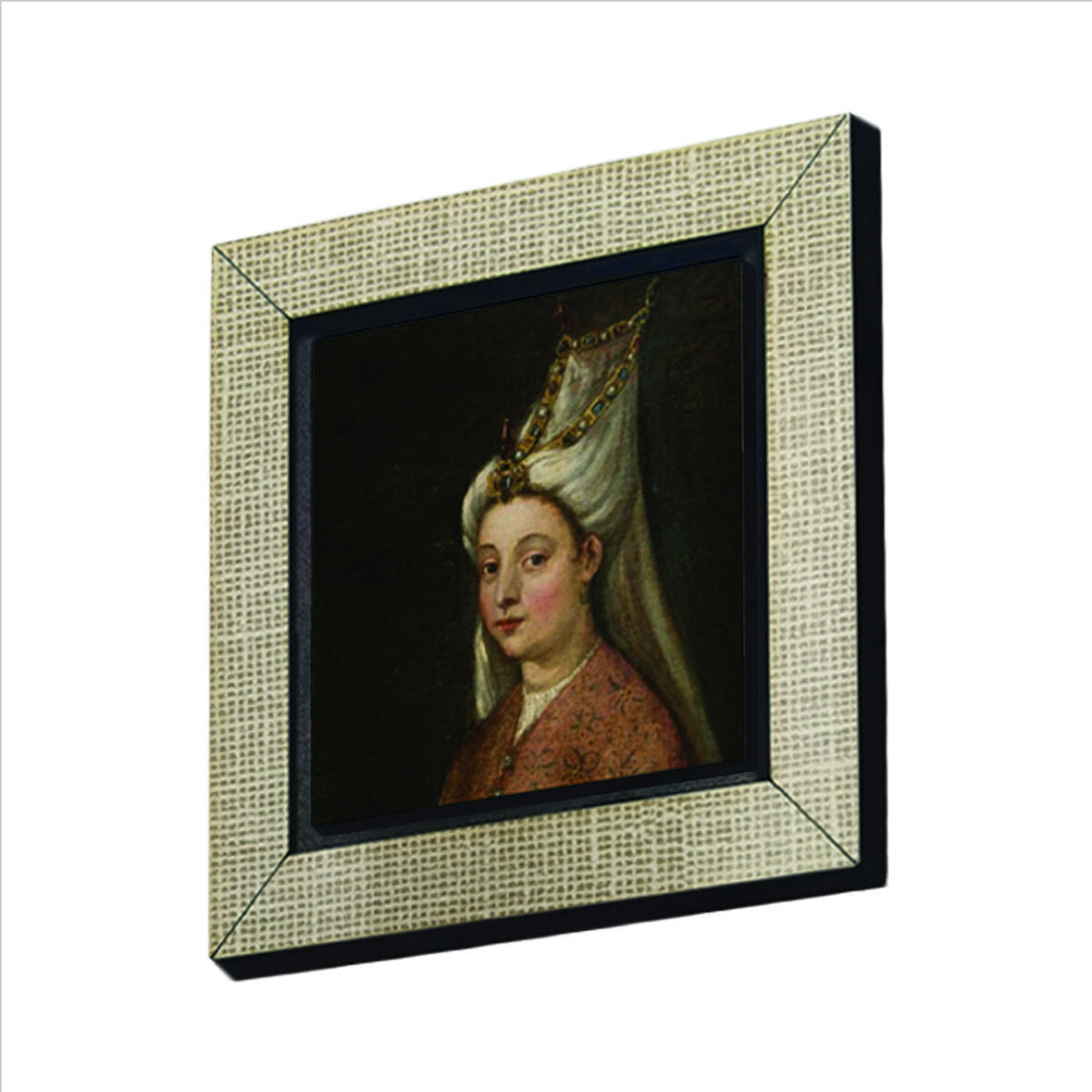Hürrem Sultan (Portre çizim) Baskılı MDF  Magnet(KRT-094)Buzdolabı Süsü