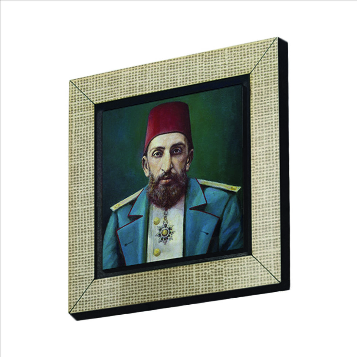 2. Abdülhamid (Portre çizim)  Baskılı MDF  Magnet(KRT-096)Buzdolabı Süsü