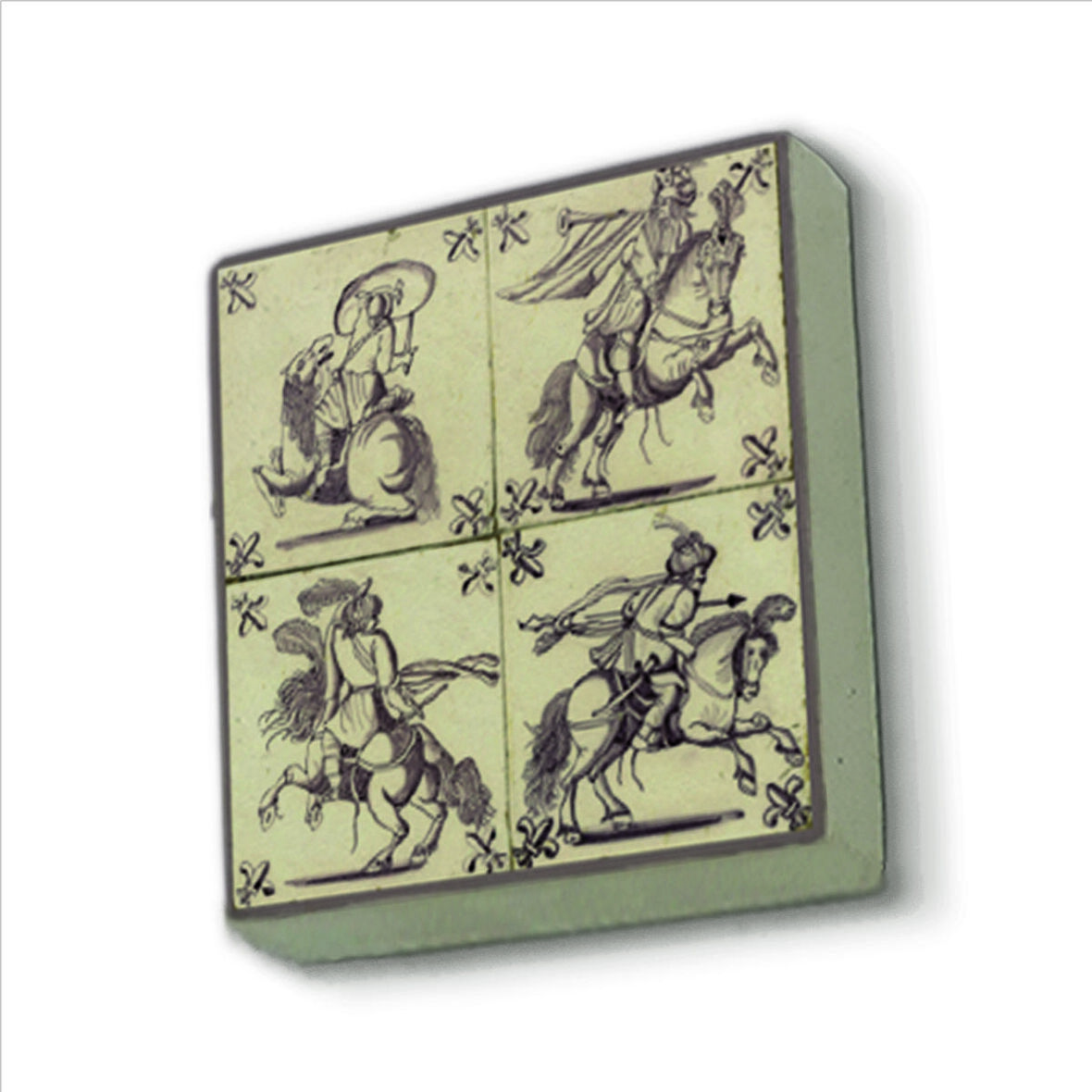 Hollanda Deseni Baskılı Doğaltaş  Magnet(KD-100)Buzdolabı Süsü