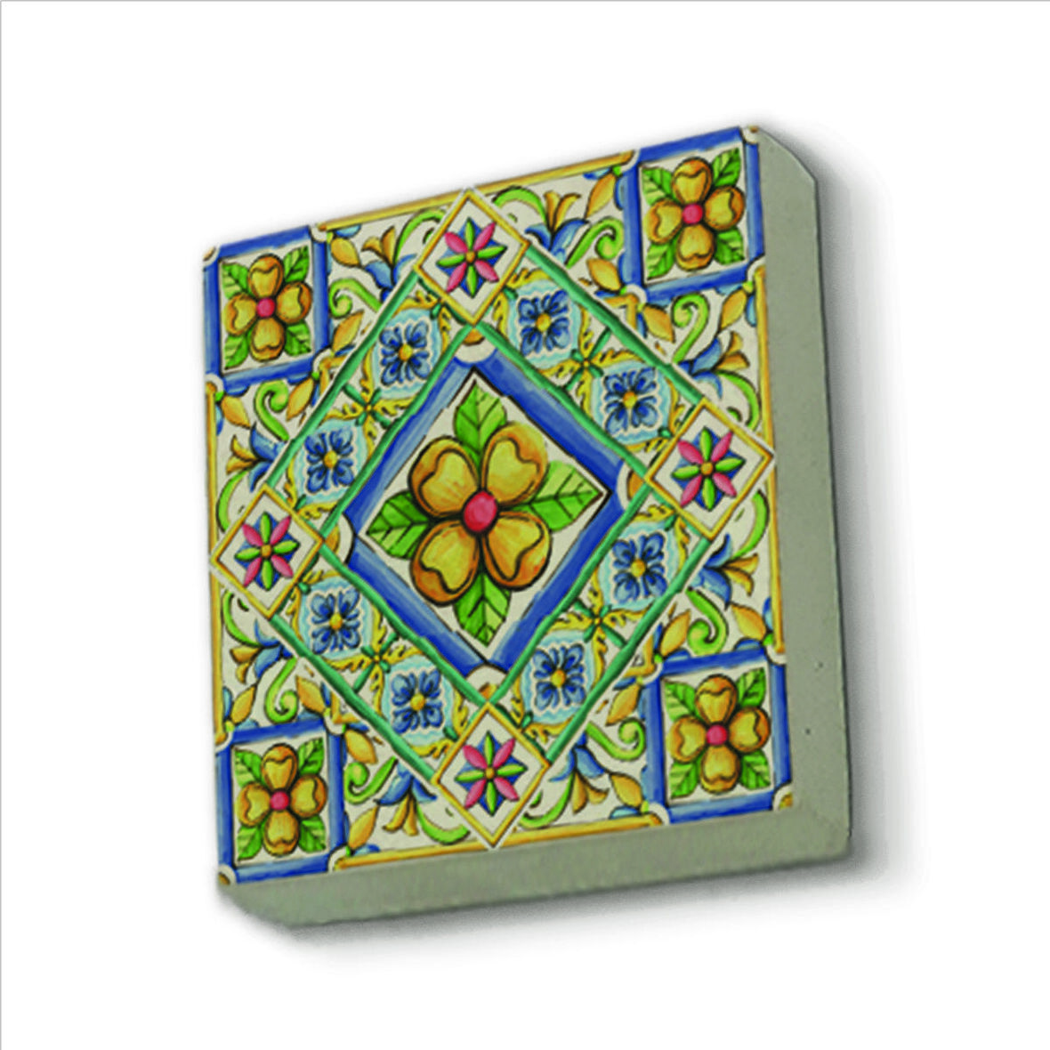 İtalyan Deseni Baskılı Doğaltaş  Magnet(KD-104)Buzdolabı Süsü