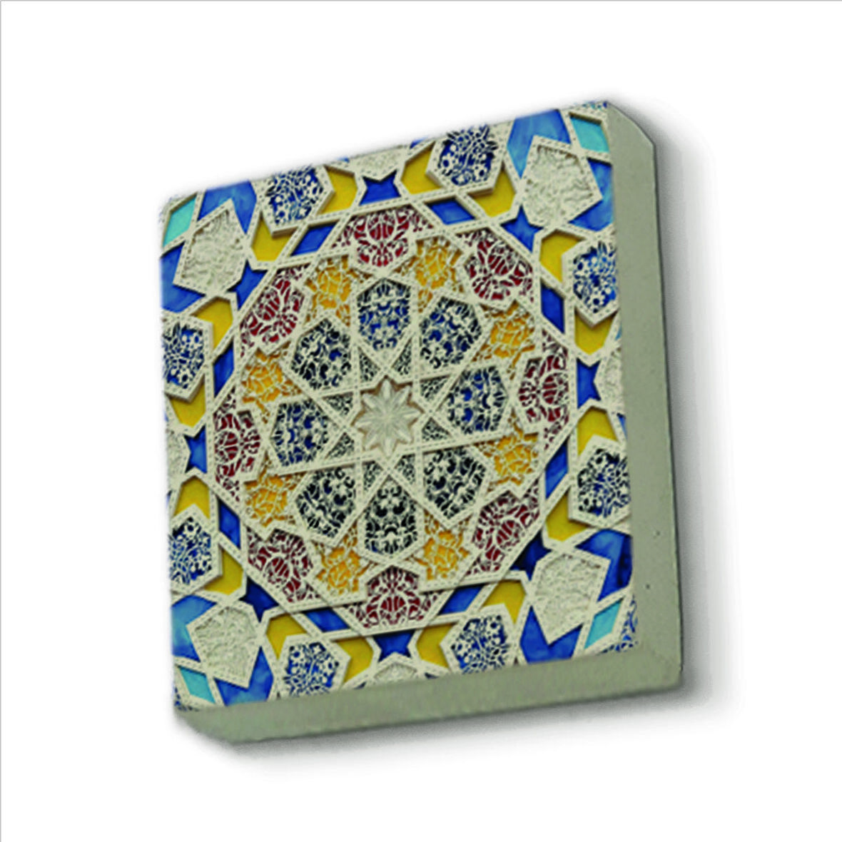 Çini Desen Baskılı Doğaltaş  Magnet(KD-014)Buzdolabı Süsü