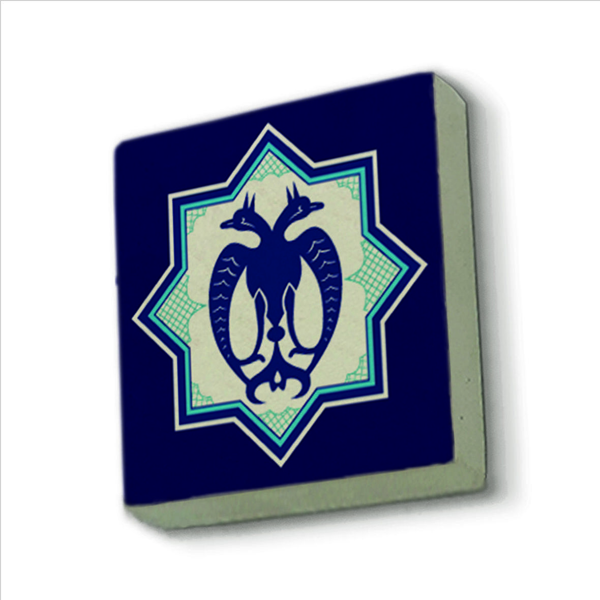 Çift Başlı Kartal Baskılı Doğaltaş  Magnet(KD-028)Buzdolabı Süsü