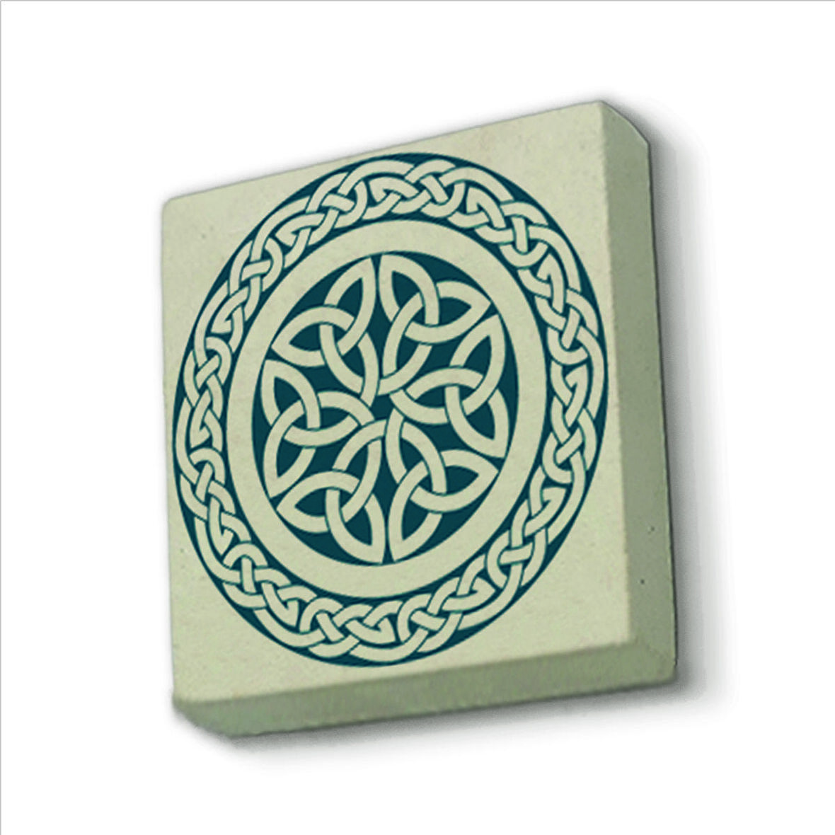 Keltik Stili Yuvarlak Desen Baskılı Doğaltaş  Magnet(KD-056)Buzdolabı Süsü