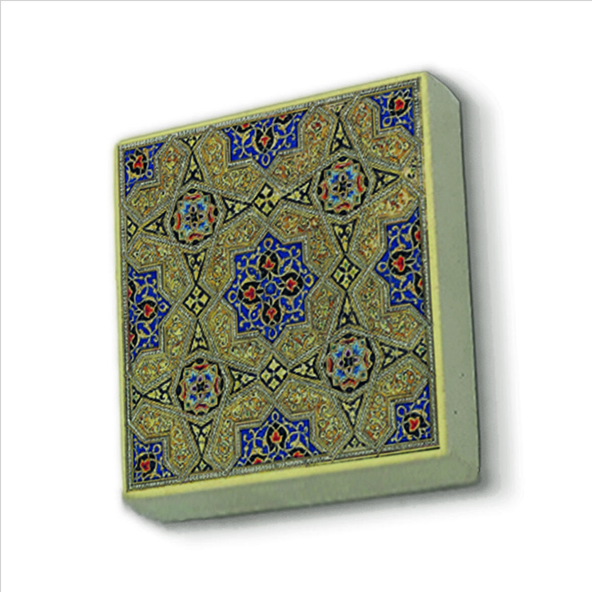 Cuma Cami Çinisi (İran) Baskılı Doğaltaş  Magnet(KD-061)Buzdolabı Süsü
