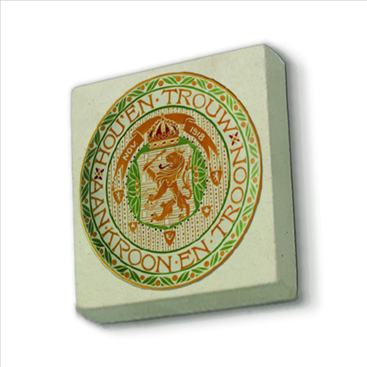 Hollanda Aslanı-1918 Baskılı Doğaltaş  Magnet(KD-072)Buzdolabı Süsü