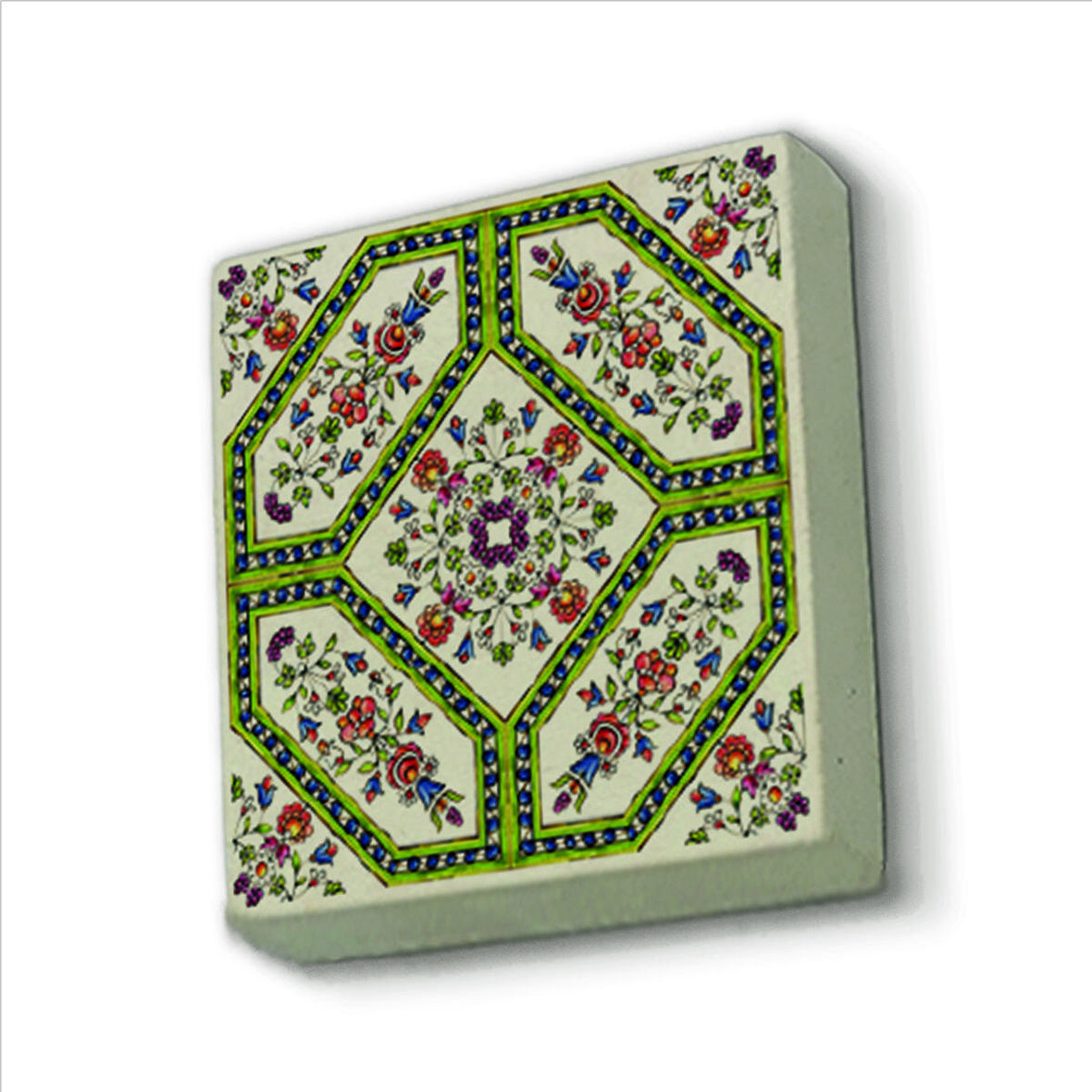 İtalyan Deseni Baskılı Doğaltaş  Magnet(KD-078)Buzdolabı Süsü