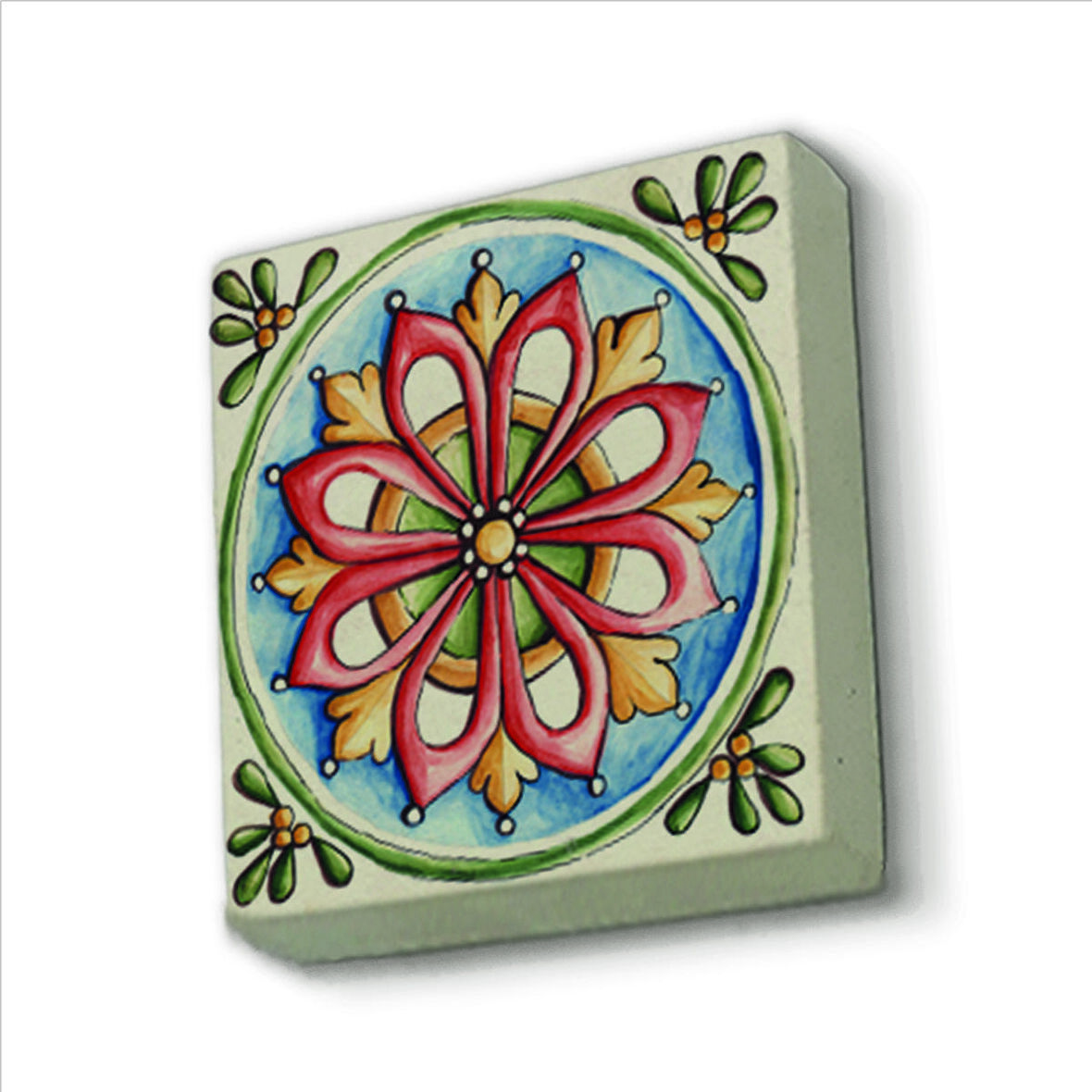 İtalyan Deseni Baskılı Doğaltaş  Magnet(KD-081)Buzdolabı Süsü