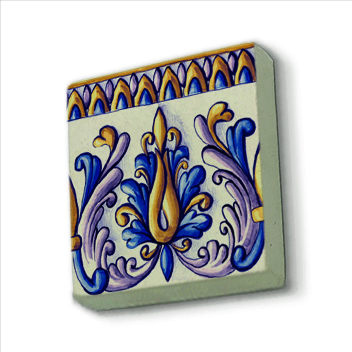 İtalyan Deseni Baskılı Doğaltaş  Magnet(KD-084)Buzdolabı Süsü