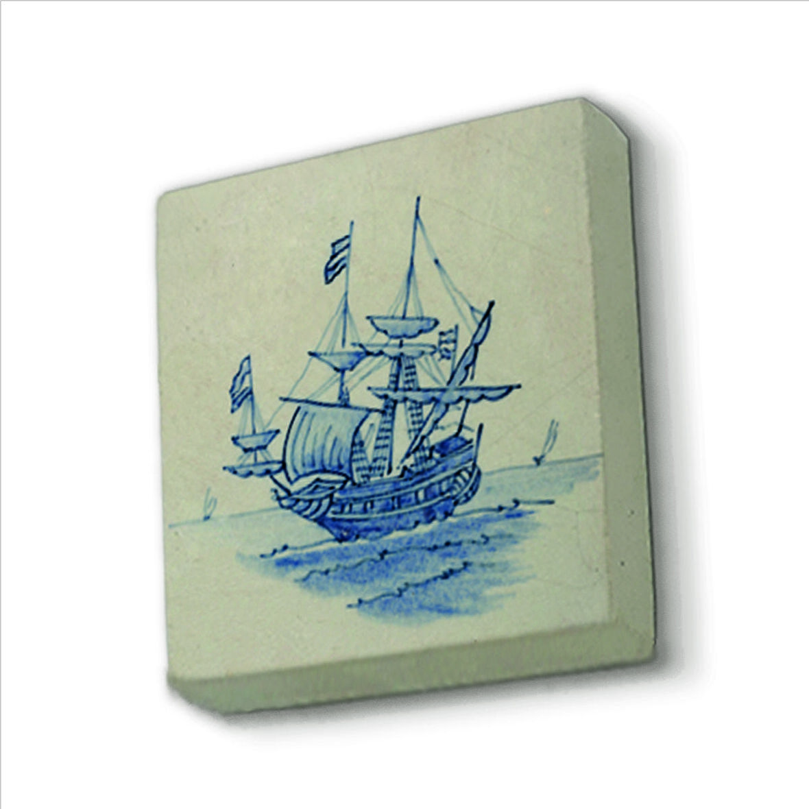 Hollanda Deseni Baskılı Doğaltaş  Magnet(KD-097)Buzdolabı Süsü