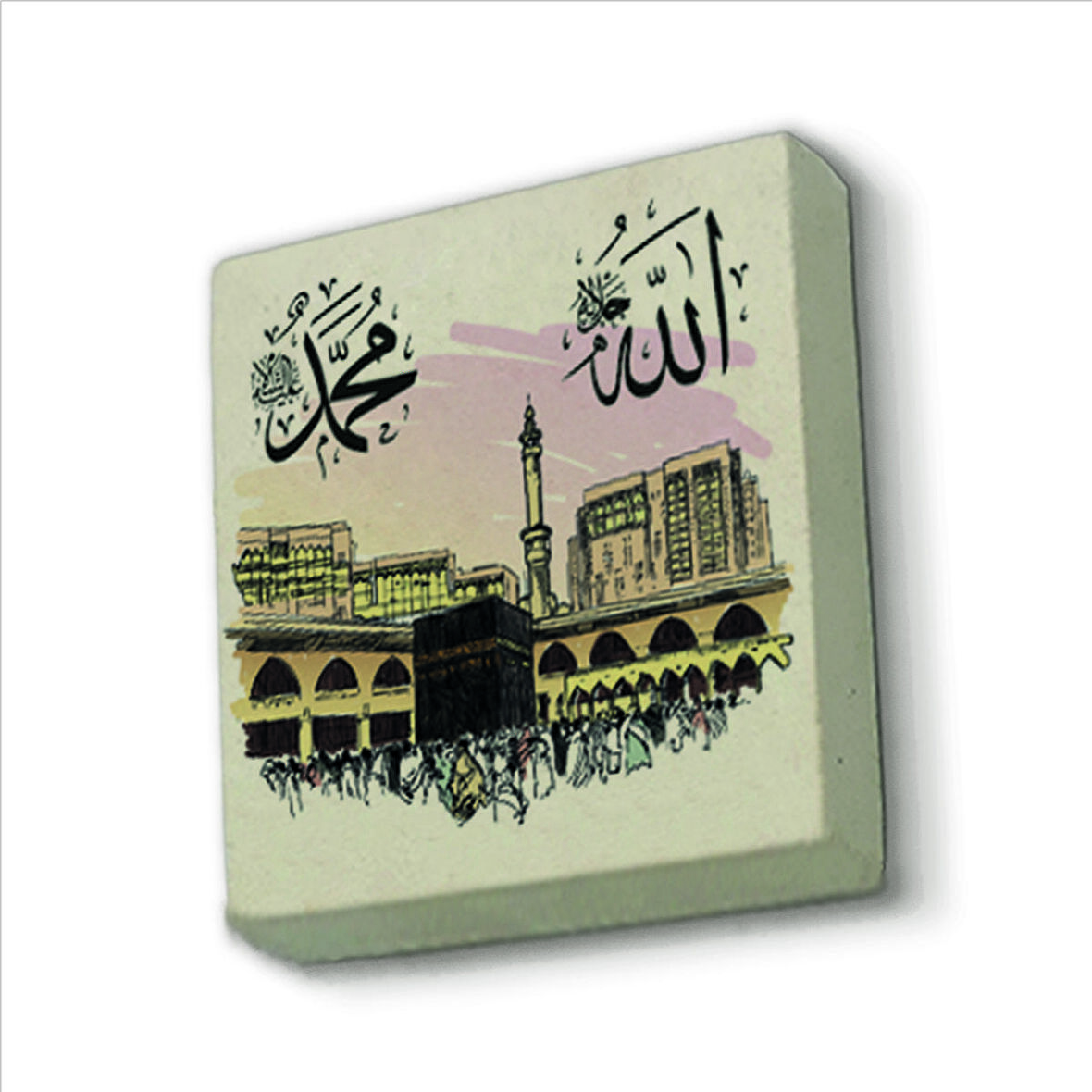 Kabe-i Şerif Baskılı Doğaltaş  Magnet(KH-201)Buzdolabı Süsü