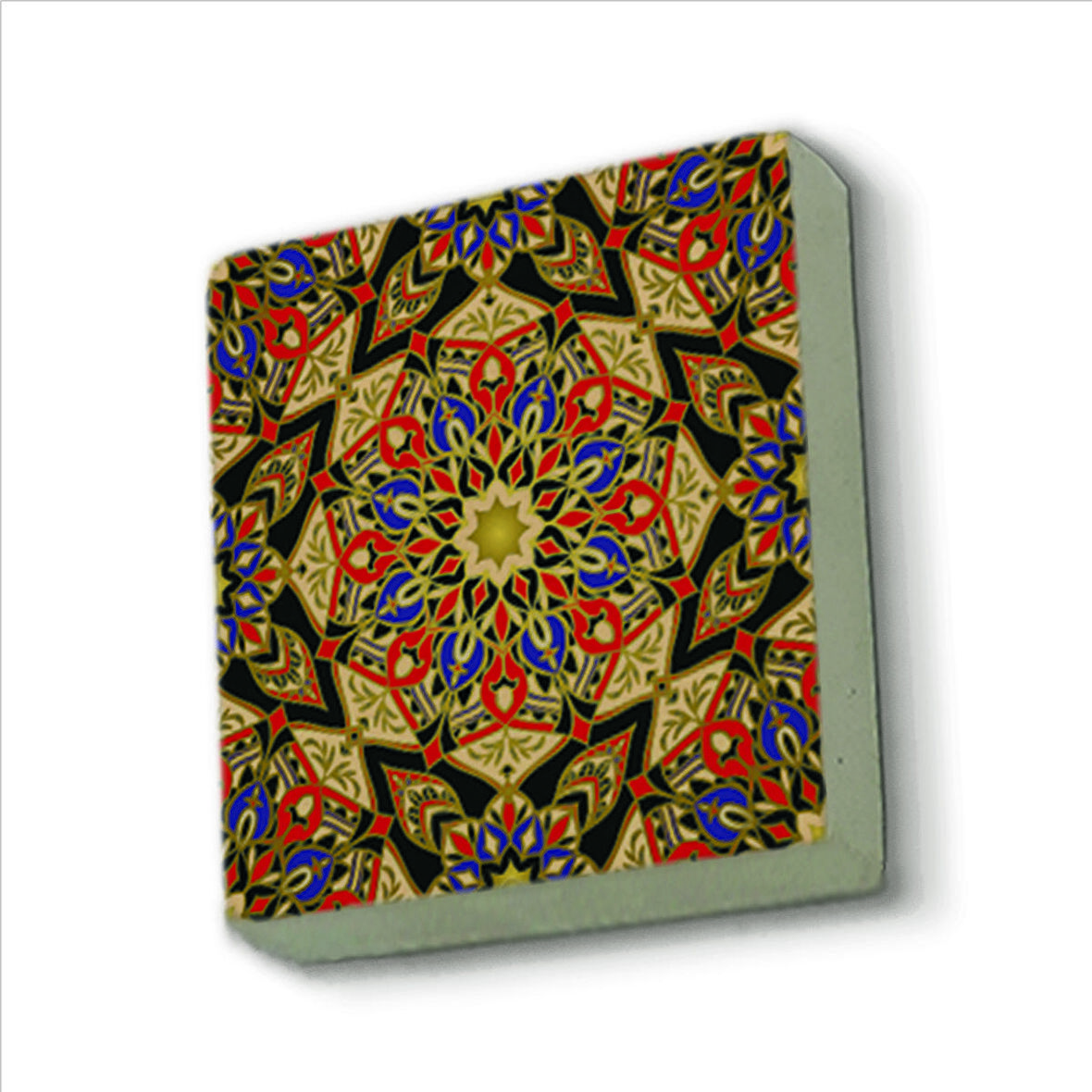 Çini Desen Baskılı Doğaltaş  Magnet(KD-025)Buzdolabı Süsü