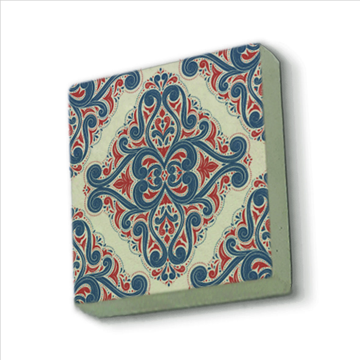 Çini Desen Baskılı Doğaltaş  Magnet(KD-026)Buzdolabı Süsü