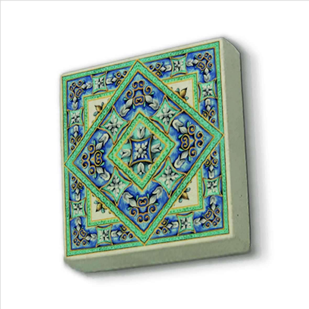 İtalyan Deseni Baskılı Doğaltaş  Magnet(KD-075)Buzdolabı Süsü