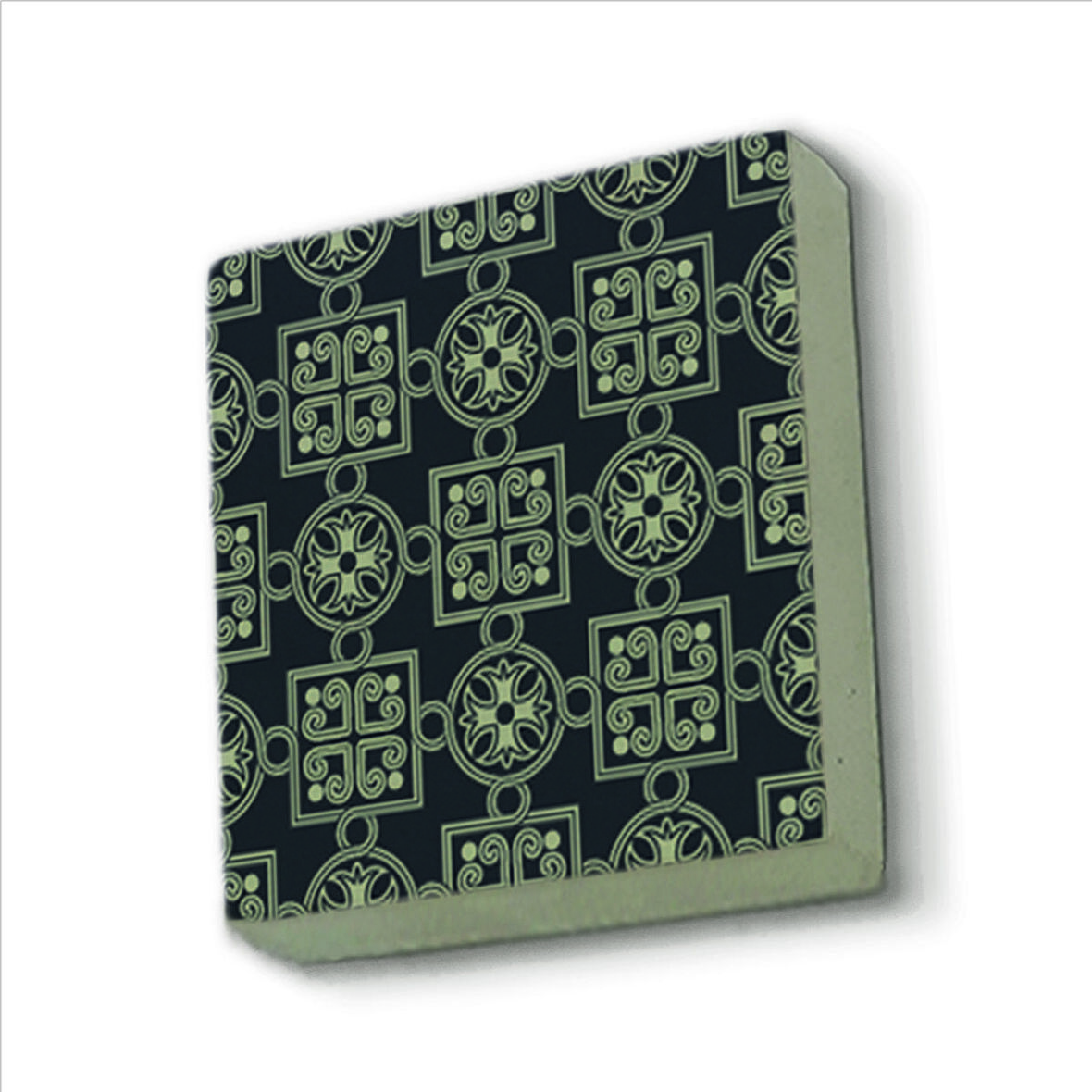 Bizans Deseni Baskılı Doğaltaş  Magnet(KD-087)Buzdolabı Süsü