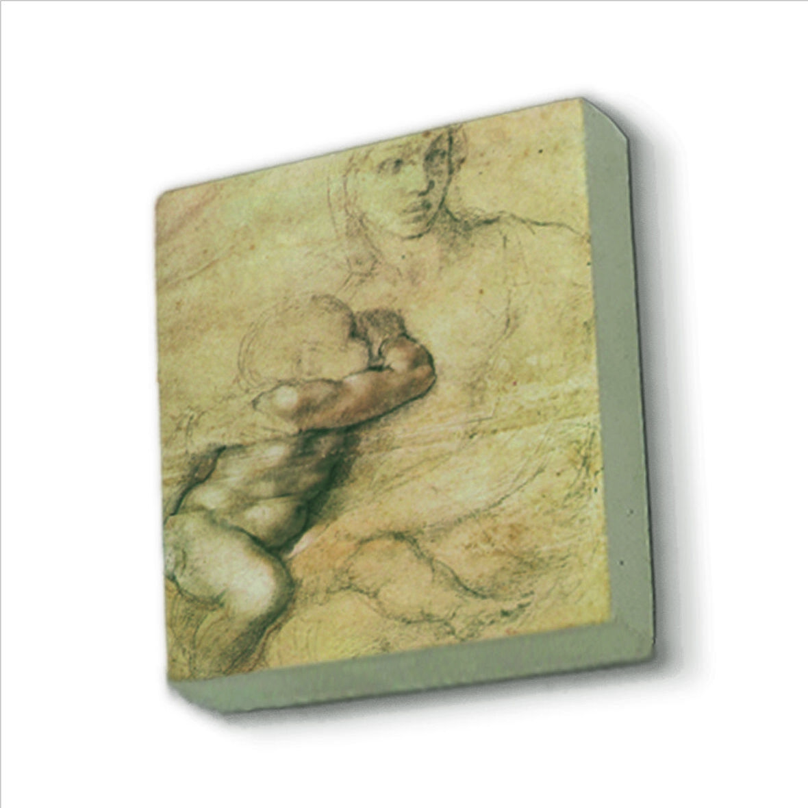 Eskiz çizim (Leonardo Da Vinci) Baskılı Doğaltaş  Magnet(KRG-140)Buzdolabı Süsü