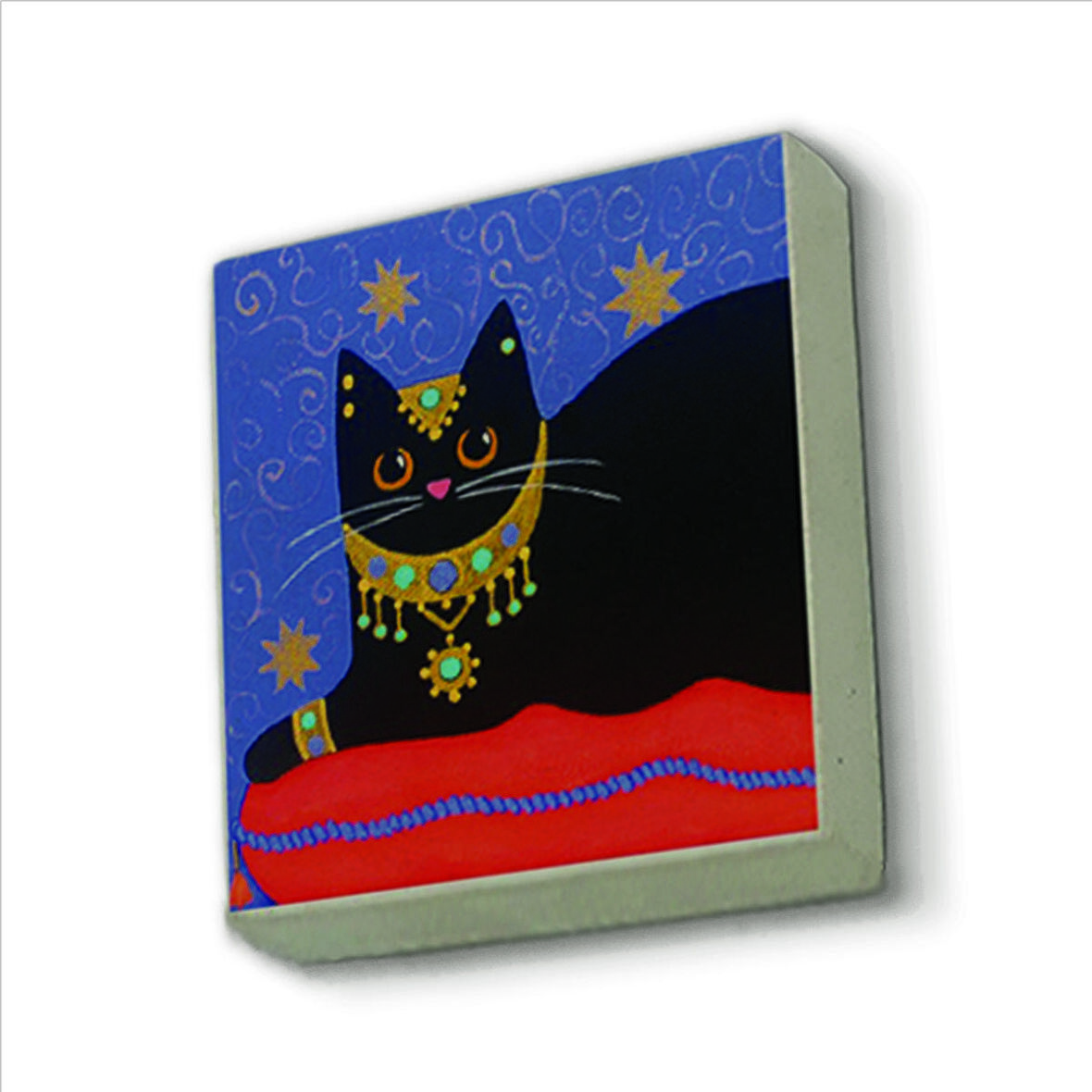 Kedi Baskılı Doğaltaş  Magnet(KRG-167)Buzdolabı Süsü
