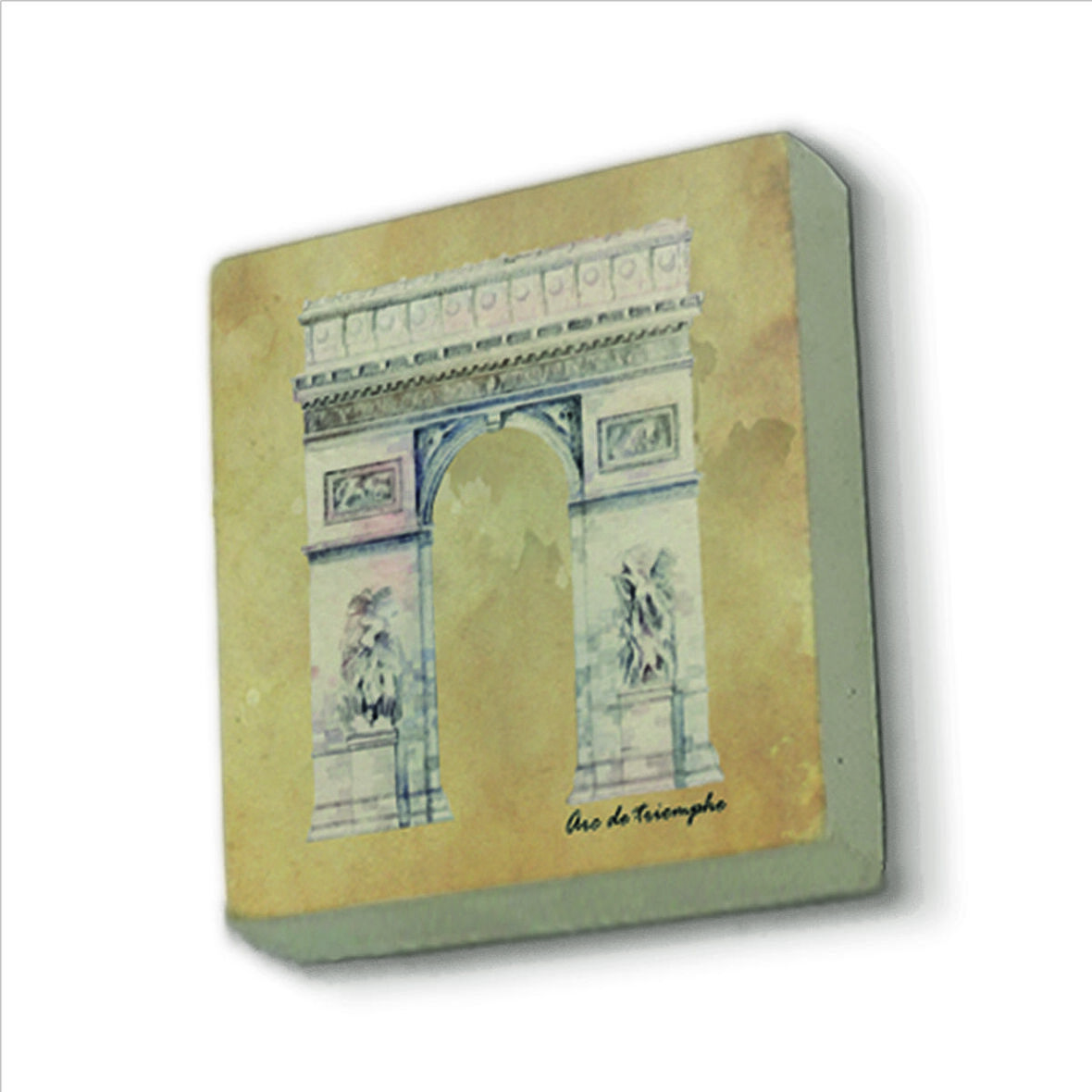 Zafer Takı (Arc de Triomphe) Baskılı Doğaltaş  Magnet(KRG-004)Buzdolabı Süsü