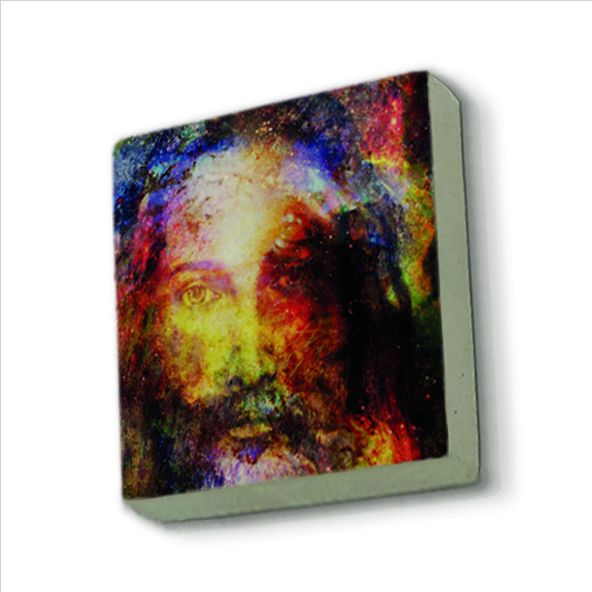 Hz. İsa Görseli Baskılı Doğaltaş  Magnet(KRG-093)