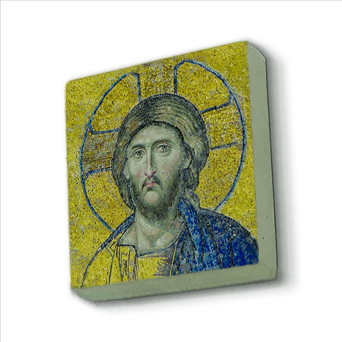 Ayasofya Hz. İsa Mozaiği Baskılı Doğaltaş  Magnet(KRT-010)