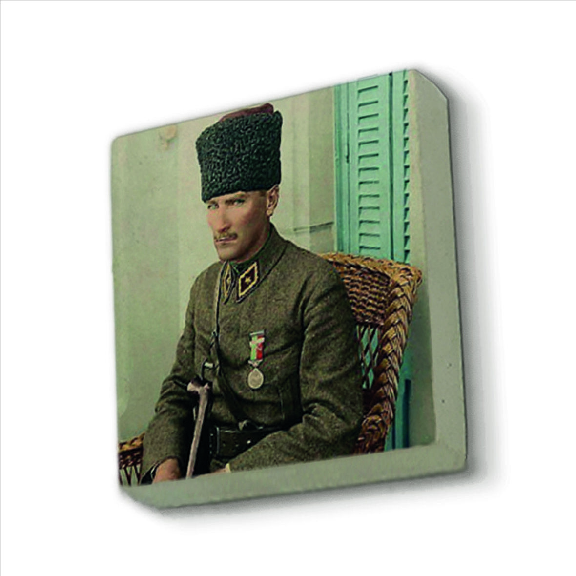 Atatürk Baskılı Doğaltaş  Magnet(KRT-104)Buzdolabı Süsü