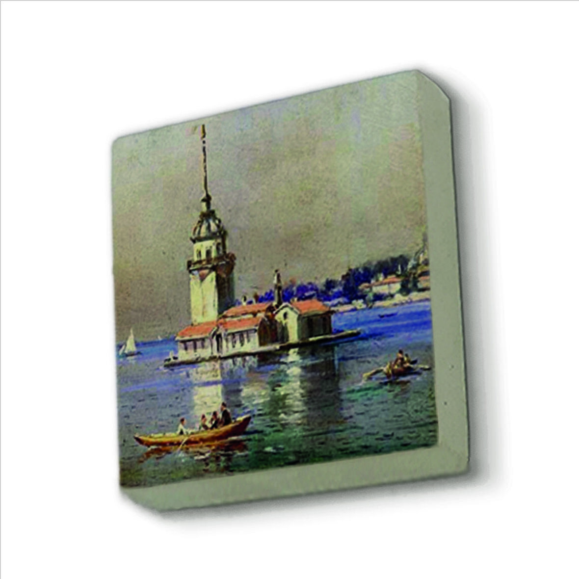 Kız Kulesi Baskılı Doğaltaş  Magnet(KRT-017)